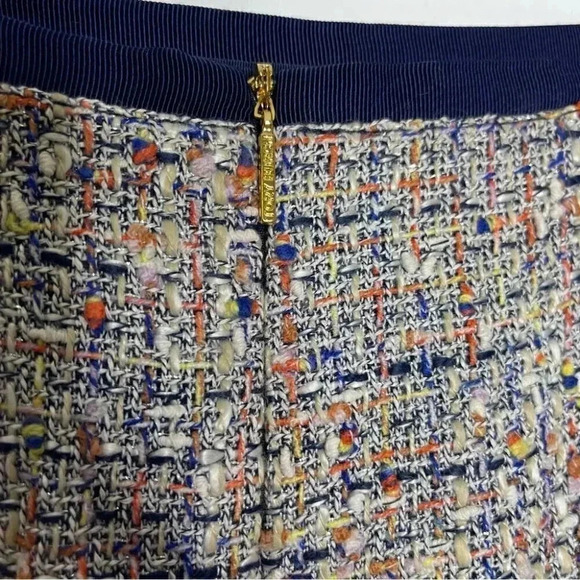 Tory Burch Emma Tweed Pencil Skirt Size 6 Multicolor High Waist - Picture 5 of 8